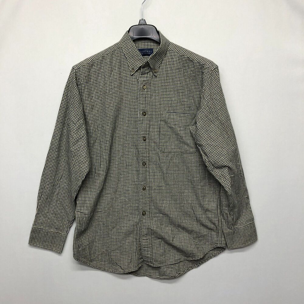 Vintage Britches Great Outdoors Men Button Flannel Shirt Top Size Medium B250 -5